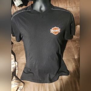 Harley-Davison V-Neck Short Sleeve T-Shirt